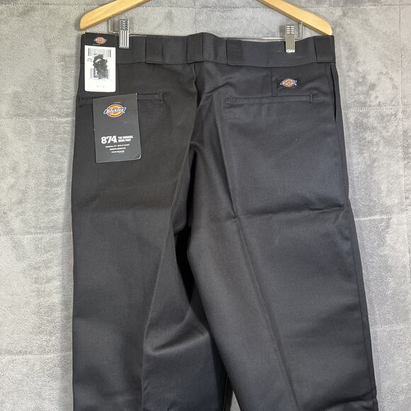 Dickies 874 Pants 36x36 Black Original Fit Work School Uniform Straight Leg NEW - Picture 4 of 11